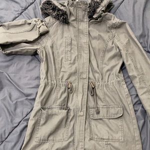 Hooded fall jacket